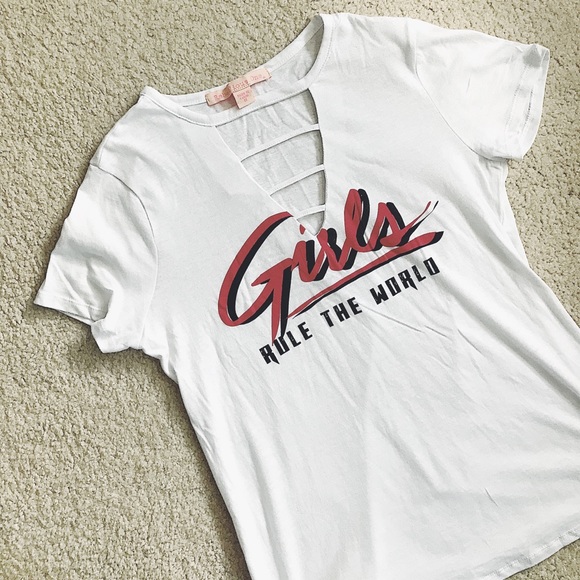 Rebellious One Tops - Rebellious One “Girls Rule The World” Tee